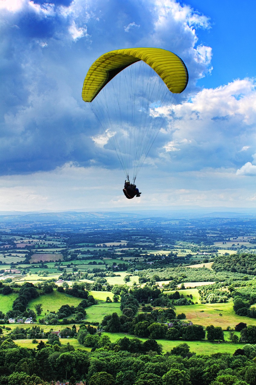 paragliding, parachute, extreme, sport, sky, adventure, gliding, nature, paraglider, activity, parachuting, leisure, fun